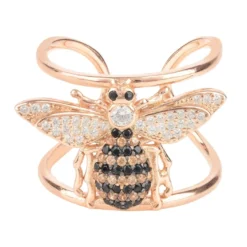 Latelita Honey Bee Cocktail Ring Adjustable Rosegold