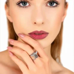 Latelita Honey Bee Cocktail Ring Adjustable Silver -Cheap Gemiracle Store honey bee cocktail ring adjustable silver 593848