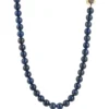 Latelita Honey Bee Lapis Lazuli Gemstone Long Necklace Gold