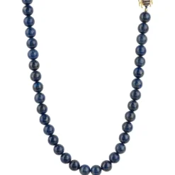 Latelita Honey Bee Lapis Lazuli Gemstone Long Necklace Gold