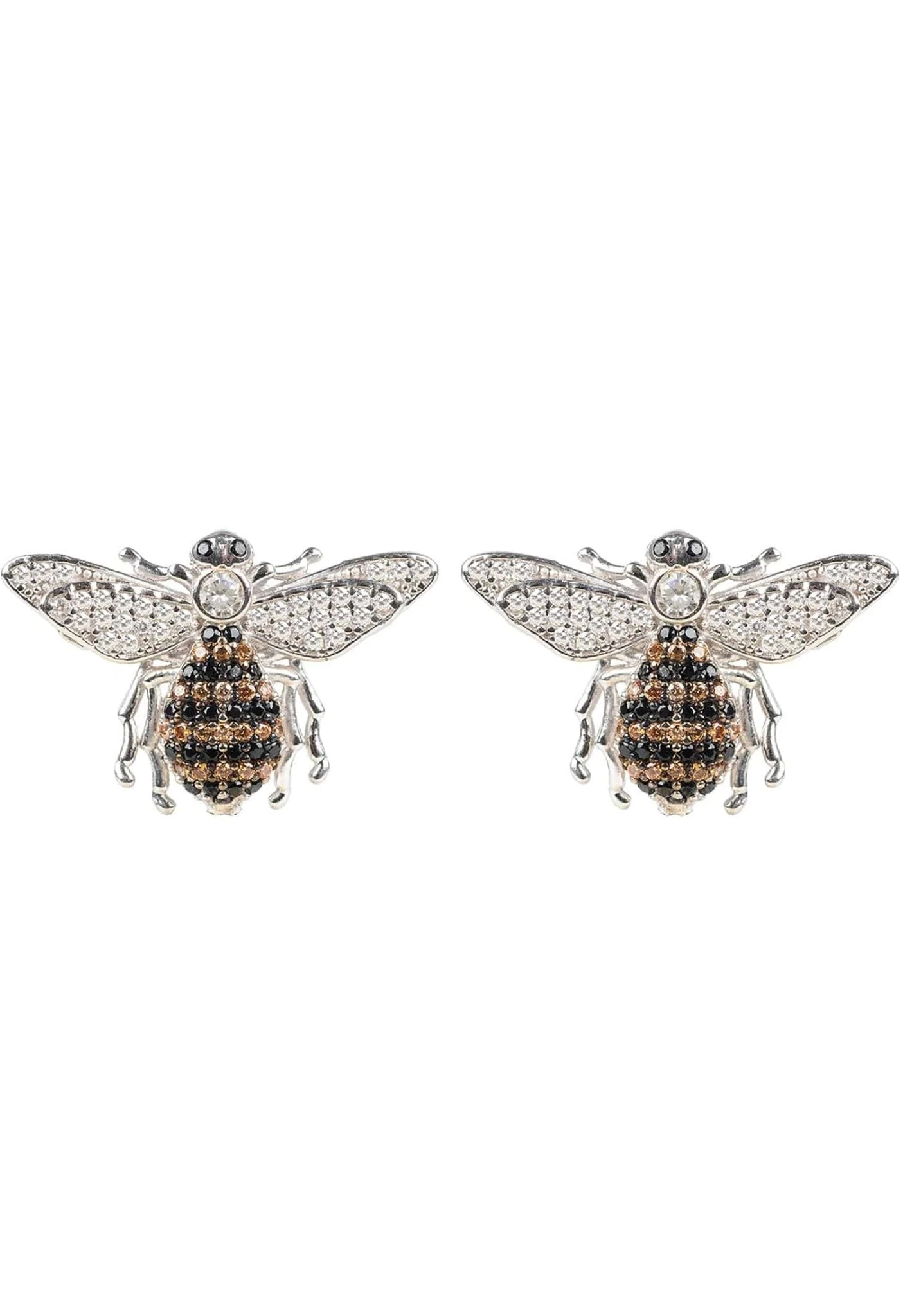 Latelita Honey Bee Stud Earrings Silver 1 Latelita Honey Bee Stud Earrings Silver