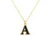 Latelita Initial Enamel Necklace Gold A