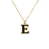 Latelita Initial Enamel Necklace Gold E