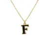 Latelita Initial Enamel Necklace Gold F