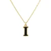 Latelita Initial Enamel Necklace Gold I
