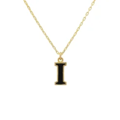 Latelita Initial Enamel Necklace Gold I