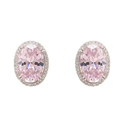 Latelita Katherine Gemstone Earrings Silver Morganite