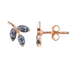 Latelita Leaf Stud Earrings Blue Sapphire Rosegold 6 Latelita Leaf Stud Earrings Blue Sapphire Rosegold -Cheap Gemiracle Store leaf stud earrings blue sapphire rosegold 781986