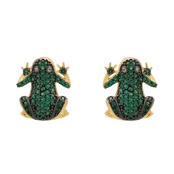 Latelita Leap Frog Stud Earrings Gold