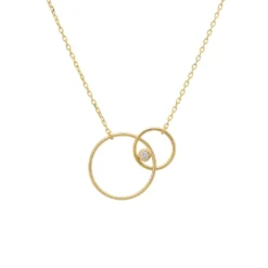 Latelita Linked Halo Circle Necklace Gold