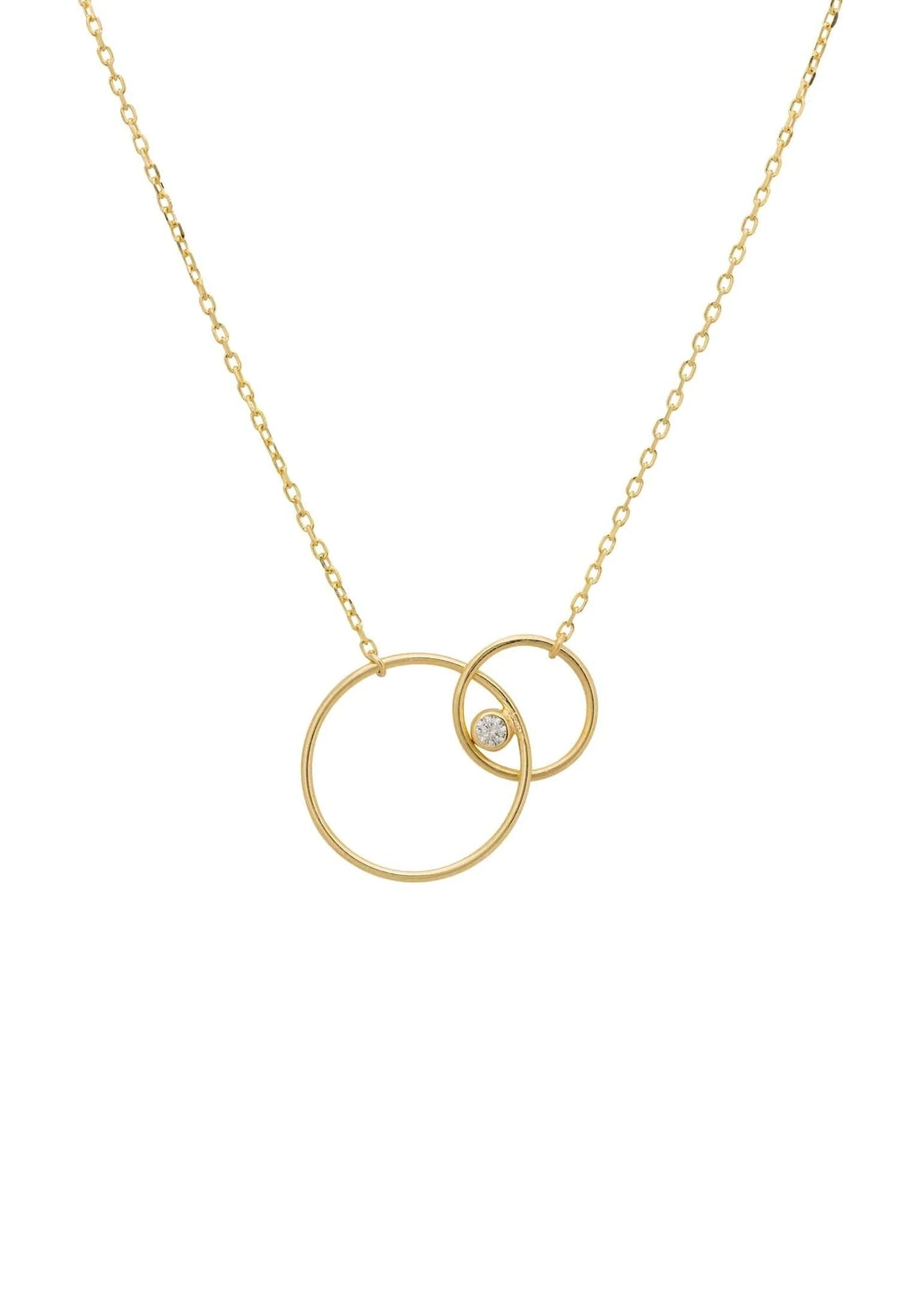 Latelita Linked Halo Circle Necklace Gold 1 Latelita Linked Halo Circle Necklace Gold