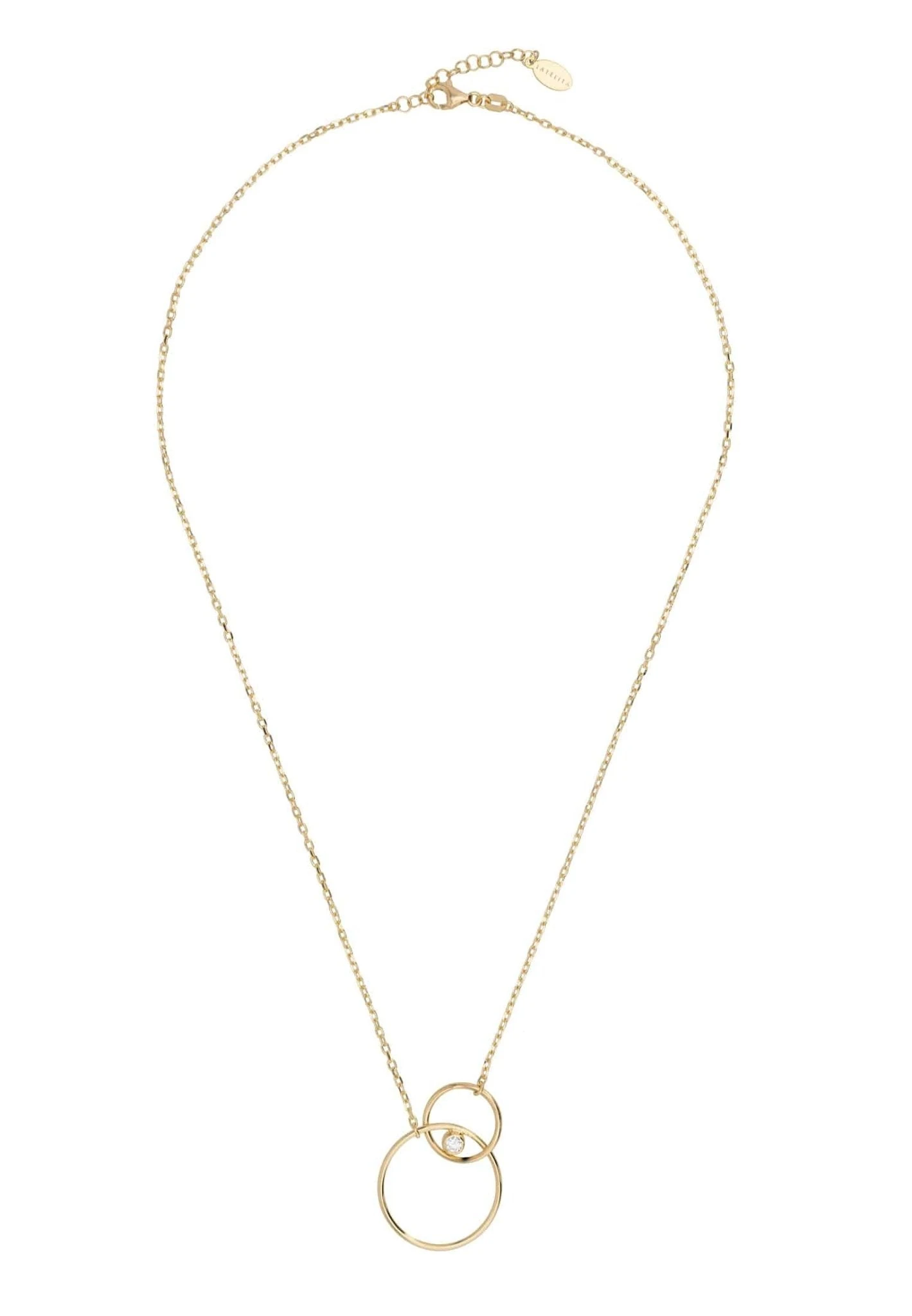Latelita Linked Halo Circle Necklace Gold 5 Latelita Linked Halo Circle Necklace Gold - Image 5