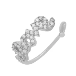 Latelita Love Midi Ring Cz Silver