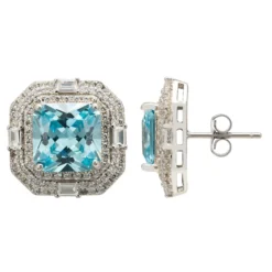 Latelita Madeleine Large Stud Earrings Silver Blue Topaz -Cheap Gemiracle Store madeleine large stud earrings silver blue topaz 134824