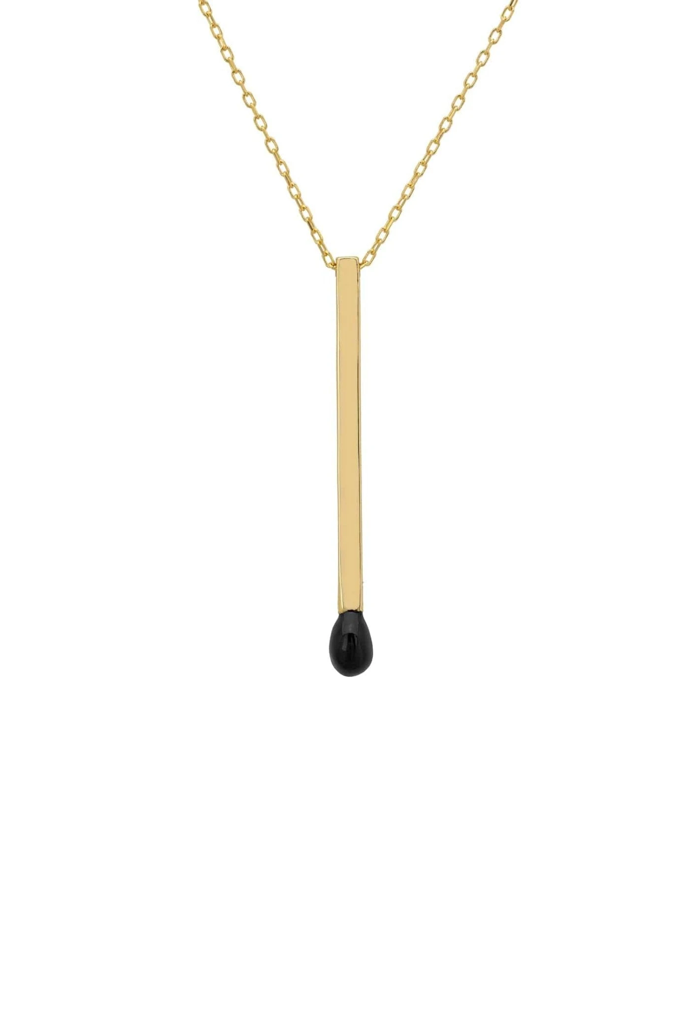 Latelita Matchstick Pendant Necklace Gold 1 Latelita Matchstick Pendant Necklace Gold