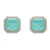 Latelita Medina Large Stud Earrings Silver Paraiba Tourmaline