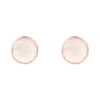 Latelita Medium Circle Gemstone Earrings Rosegold Rose Quartz