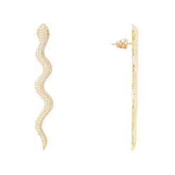 Latelita Medusa Long Serpent Stud Earrings Gold -Cheap Gemiracle Store medusa long serpent stud earrings gold 323839