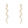 Latelita Medusa Long Serpent Stud Earrings Gold
