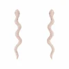 Latelita Medusa Long Serpent Stud Earrings Rosegold