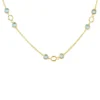 Latelita Milan Link Gemstone Necklace Gold Blue Topaz
