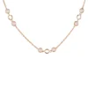 Latelita Milan Link Gemstone Necklace Rose Gold Rose Quartz