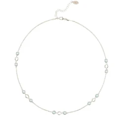 Latelita Milan Link Gemstone Necklace Silver Blue Topaz -Cheap Gemiracle Store milan link gemstone necklace silver blue topaz 737577