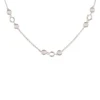 Latelita Milan Link Gemstone Necklace Silver Rose Quartz