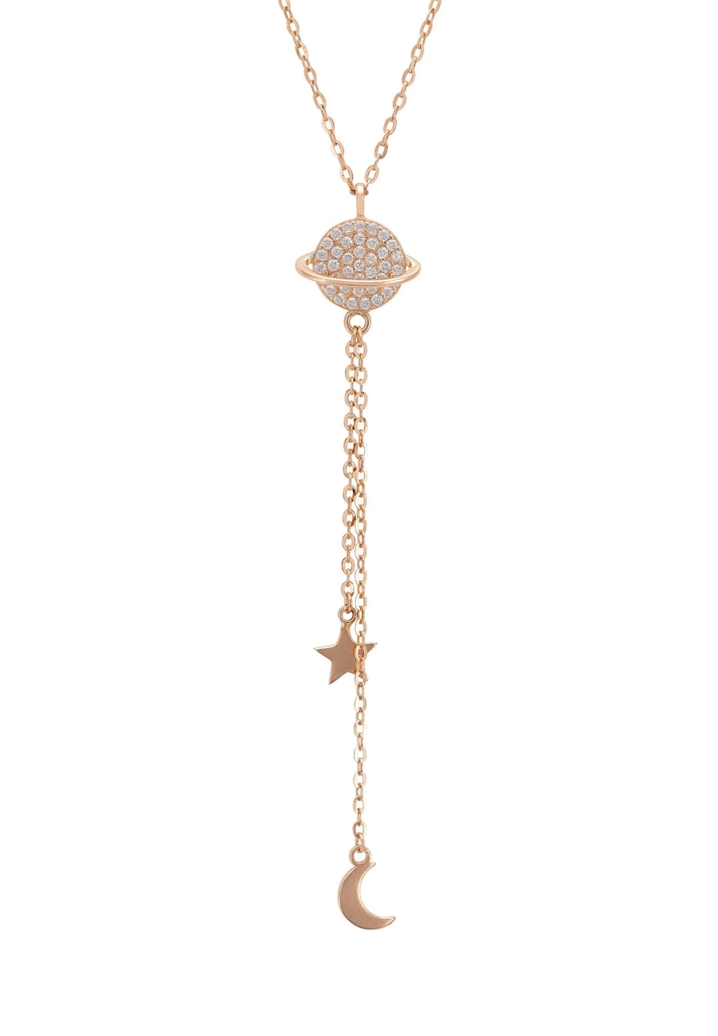 Latelita Milky Way Pendant Necklace Rosegold 1 Latelita Milky Way Pendant Necklace Rosegold