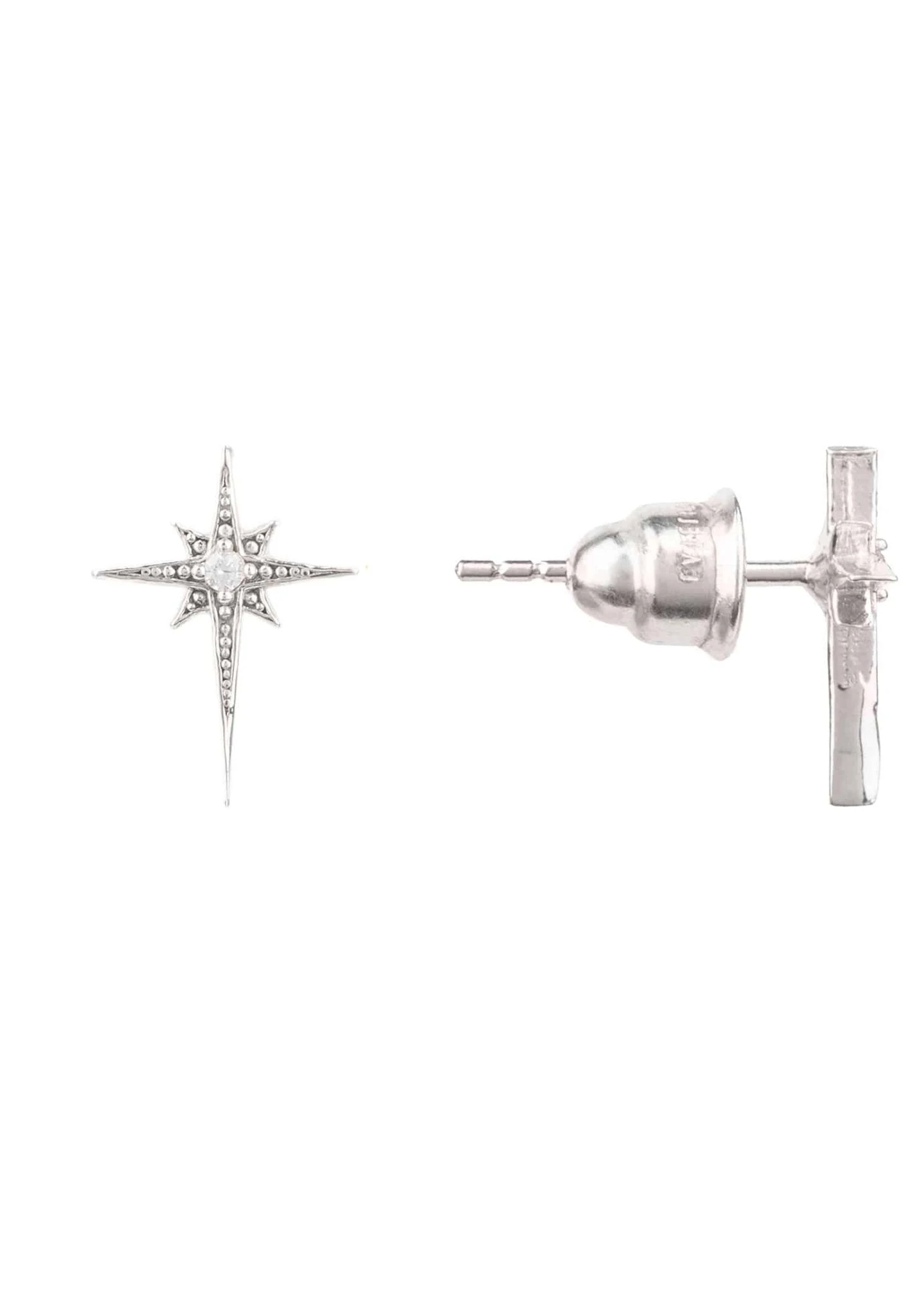 Latelita Mini Star Burst Small Stud Earrings Silver 3 Latelita Mini Star Burst Small Stud Earrings Silver - Image 3