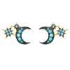 Latelita Moon And Starburst Mini Earrings Turquoise