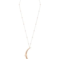 Latelita Moon Crescent Star Necklace Beaded Chain Rosegold 6 Latelita Moon Crescent Star Necklace Beaded Chain Rosegold -Cheap Gemiracle Store moon crescent star necklace beaded chain rosegold 612225