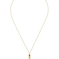 Latelita Obelisk Rainbow Baguette Pendant Necklace Gold -Cheap Gemiracle Store obelisk rainbow baguette pendant necklace gold 957140