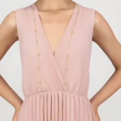 Latelita Open Clover Long Gemstone Necklace Gold Turquoise -Cheap Gemiracle Store open clover long gemstone necklace gold turquoise 380554