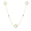 Latelita Open Clover Long Necklace Gold