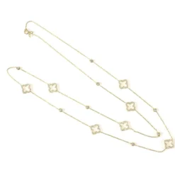 Latelita Open Clover Long Necklace Gold -Cheap Gemiracle Store open clover long necklace gold 520909
