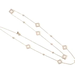 Latelita Open Clover Long Necklace Rosegold -Cheap Gemiracle Store open clover long necklace rosegold 559072
