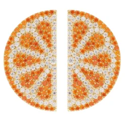 Latelita Orange Fruit Slice Stud Earrings Gold