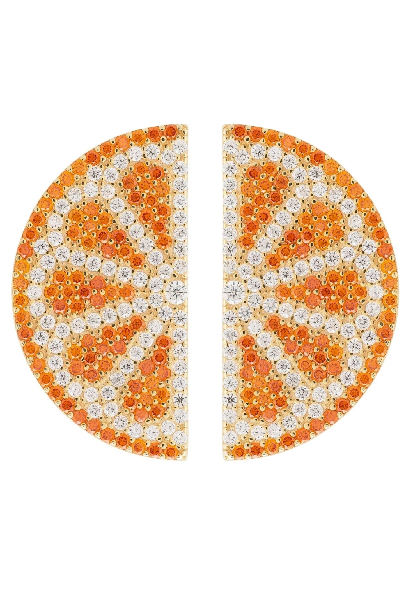 Latelita Orange Fruit Slice Stud Earrings Gold 1 Latelita Orange Fruit Slice Stud Earrings Gold