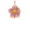 Latelita Pansy Flower Pink Necklace Gold