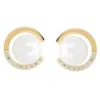 Latelita Pearl Halo Stud Earrings Gold
