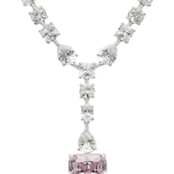 Latelita Penelope Morganite Statement Necklace Silver