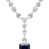 Latelita Penelope Tanzanite Statement Necklace Silver