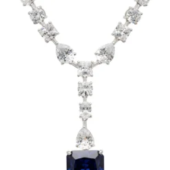 Latelita Penelope Tanzanite Statement Necklace Silver