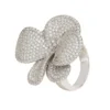 Latelita Petal Cascading Cocktail Ring Silver