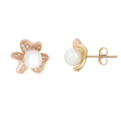 Latelita Petals And Pearl Stud Earrings Rosegold -Cheap Gemiracle Store petals and pearl stud earrings rosegold 355384