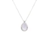 Latelita Petite Drop Necklace Silver Rose Quartz Hydro
