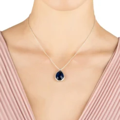 Latelita Petite Drop Necklace Silver Sapphire Hydro 5 Latelita Petite Drop Necklace Silver Sapphire Hydro -Cheap Gemiracle Store petite drop necklace silver sapphire hydro 626625