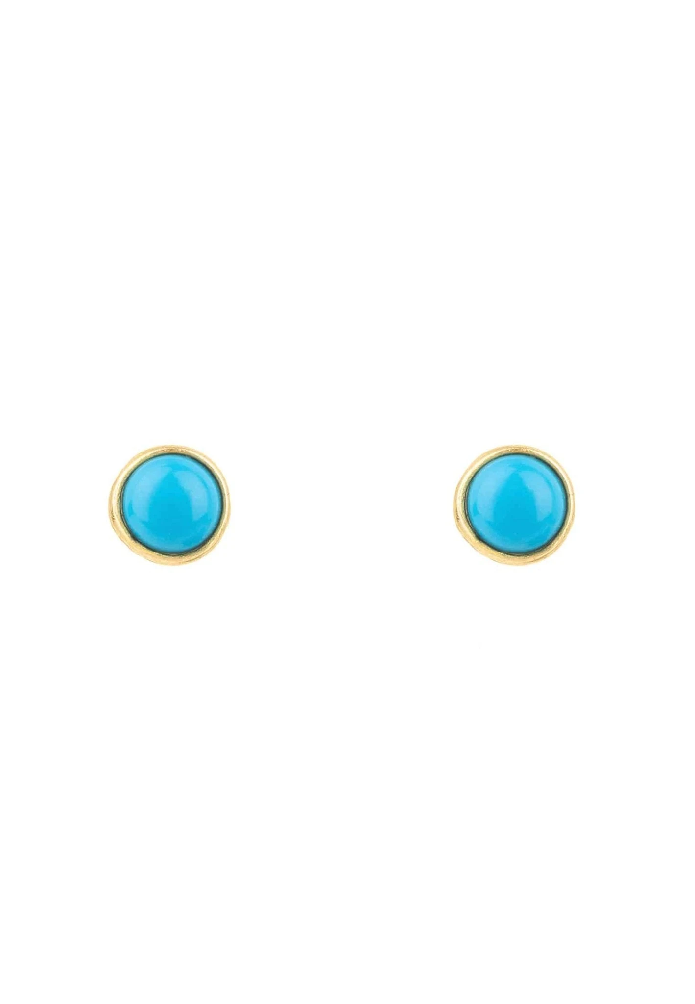 Latelita Petite Gemstone Earrings Gold Turquoise 1 Latelita Petite Gemstone Earrings Gold Turquoise