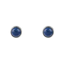 Latelita Petite Gemstone Silver Earrings Lapis Lazuli